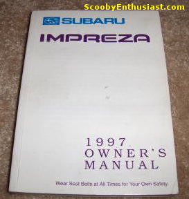 SUBARU 1997 Impreza Owners Manual