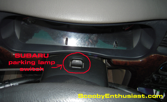 SUBARU parking light switch