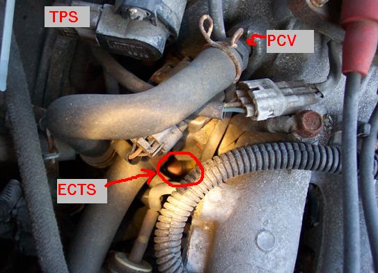 Subaru EJ22 PCV location